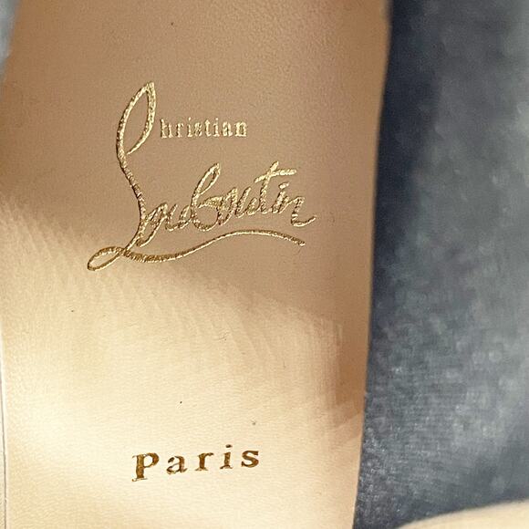 Christian Louboutin Marchacroche Duna Black  Lug Sole Ankle Chelsea Boots EU 37 - Picture 12 of 12